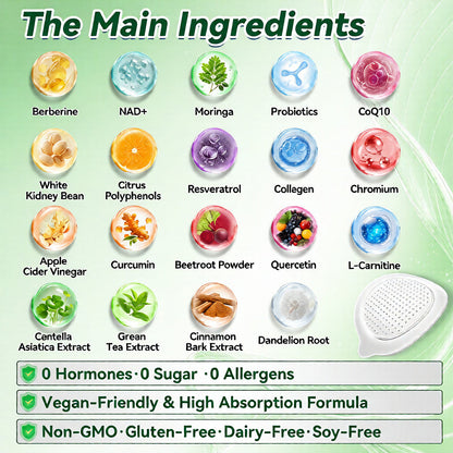FDA Registered & GMP Certified  | 🧑‍⚕️🩺 Solaroza® Moringa & Berberine 10-IN-1 Advanced NanoMicroneedle Patch |  Backed by Scientific Evidence |10-in-1 Formula | Results in 5 Days🧑‍⚕️
