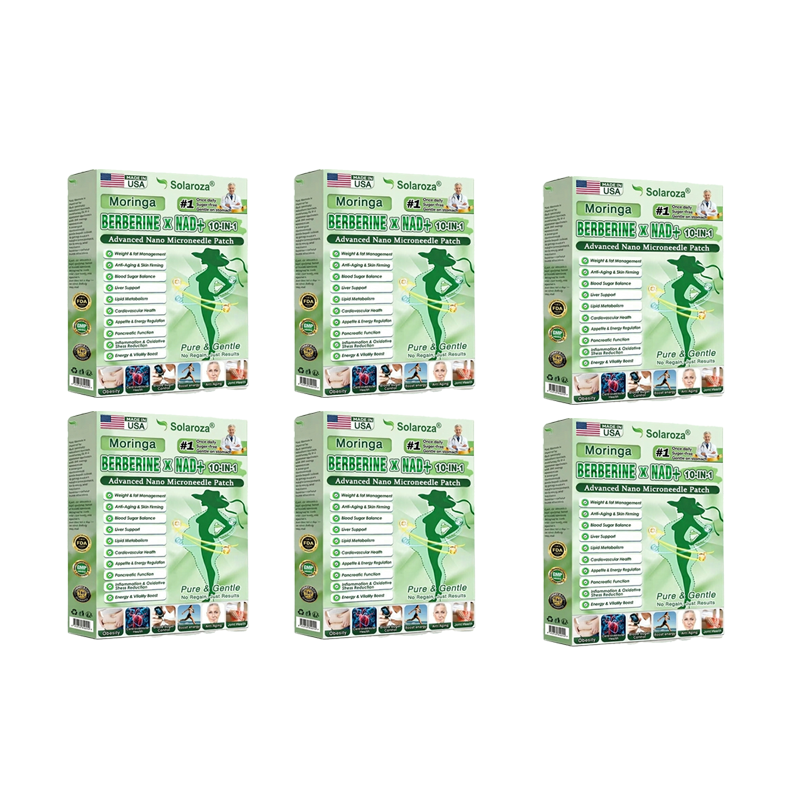 FDA Registered & GMP Certified  | 🧑‍⚕️🩺 Solaroza® Moringa & Berberine 10-IN-1 Advanced NanoMicroneedle Patch |  Backed by Scientific Evidence |10-in-1 Formula | Results in 5 Days🧑‍⚕️